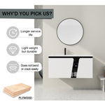 ZUN 40'' Floating Wall-Mounted Bathroom Vanity with Ceramics Sink & Soft-Close Cabinet Door 73655533