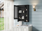 3-in-1 Bathroom Mirror Cabinet, 24-inch Wall Mounted Medicine Cabinet with Adjustable Shelf & Tower N710P401340B