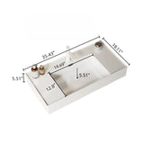 LEDE 36" Bathroom Vanity with Vessel Sink, Wall-Mounted Floating White Rectangular Acrylic W2615P210345