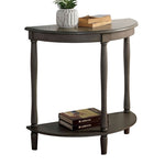 ZUN Traditional Design 1pc Side Table Storage Bottom Shelf Antique Gray Color Home Living Room Furniture B011P214983