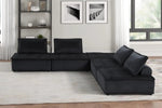 ZUN Modern Living Room Furniture 1pc Lounge Chair Black Velvet Upholstery Tufted Seat Modular B011P194281