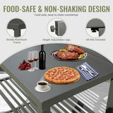 Outdoor Kitchen Island with Storage, Aluminum Kitchen Storage Island Kitchen Food Prep Table with W1859P171908