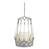 Outdoor Porch Swing Chair Hanging Basket, Hanging Chair with UV Resistant Cushion, Olefin Fabric for N704P256425A