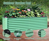 ZUN 8x4x2 ft Galvanized Raised Garden Bed, Outdoor Planter Garden Boxes Large Metal Planter Box for W1859P198006