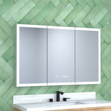 48 in. W x 30 in. H Rectangular Silver Aluminum Recessed/Surface Mount Medicine Cabinet with Mirror W2122P329733