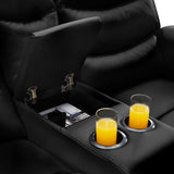 2-SEATER MOTION SOFA BLACK PU W223P149016