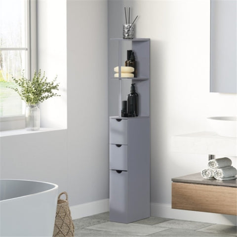 ZUN Bathroom Storage Cabinet-Grey （Prohibited by WalMart） 54238167