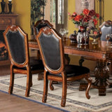 Black and Cherry Side Chair with Nailhead Trim B062P215487