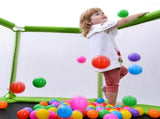 55'' Toddlers Trampoline with Safety Enclosure Net and Balls, Indoor Outdoor Mini Trampoline for 57649214