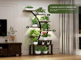 Plant Stand indoor 9-Tiered , 63.6" Tall Plant Stand with 5 Grow Lights, Adjustable Lighting Modes 12507409