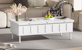 U-Can Lift-Top Coffee Table with 2 Drawers, Modern Space Saving Center Table with N724P292514K