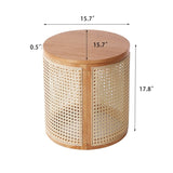 RUBBER SOLID WOOD SIDE TABLE,NATURAL COLOR N770P281695N