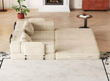 72.4 inch convertible sofa bed, corduroy fabric sofa with two side storage pockets and two cushions, W3505P355570