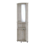 Concrete Gray 3-Tier Shelf Bar Cabinet B062P175171