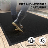 1PC Black PVC Composite Commercial Entrance, 90x180x1.2cm, Jumbo Heavy-Duty Anti-Fatigue Floor 88534249