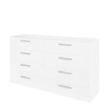 ZUN FCH 8 Drawer Double Dresser for Bedroom, Wide Storage Cabinet for Living Room Home Entryway, White 35563214