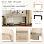 ZUN TREXM Unique Retro Silhouette Console Table with Open Style, Two Top Drawers for Entrance, Dinning WF317094AAD