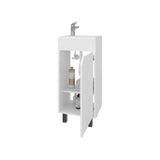 FM FURNITURE Quartzsite Bathroom Vanity with Integrated Sink and Faucet, White B128P293881
