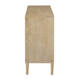 U_Style 59.8" 4-Door Sideboard,Hidden Handle,Distinctive Solid Ash Veneer Buffet with Storage, N711P290714O