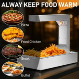 US Standard 110V 750W Food Warmer Silver Stainless Steel Horizontal Electric Food Heating Station 88318713