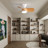 23 Inch Mini Led Ceiling Fan With 3 Color Dimmable 3 ABS Blades Remote Control DC Motor For Bedroom W882P146900