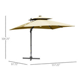 ZUN Outdoor beach umbrella/Sun Umbrella （Prohibited by WalMart） 92341436