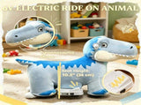 Blue 6V Electric Kids Ride On Animal Toy Tyrannosaurus Dinosaur with Music, Forward Movement for 65871283