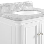 ZUN 30'' Bathroom Vanity with Carrara Natural Marble Top and Backsplash, Bathroom Storage Cabinet with W1059P155206