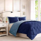 King 3M Scotchgard Diamond Quilting Reversible Down Alternative Comforter Set B03595023