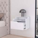 ZUN White Dual-Shelf Display Nightstand B062P175143