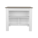 Kitchen Island Ada, Kitchen, Taupe / White B092P238715