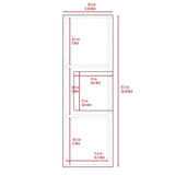 Medicine 38"H Single Door Cabinet, Three Shelves, Light Oak / White B097120601