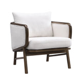 U-Can Sherpa Fabric Accent Chair, Upholstered Armchair with Solid Wood Frame, Comfortable N724P256558K