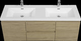 60" Floating Bathroom Vanity with Sink, Modern Wall-Mounted Bathroom Storage Vanity Cabinet with W1573P152706