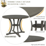 ZUN 5-Piece Round Dining Table and Set with Special-shaped Legs and an Exquisitely Designed Hollow 25692411