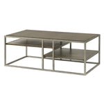 ZUN Padena Metal Frame Wood Living Room Coffee Table with Shelf T2574P164650