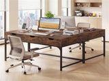 43.5" Home Office Desk with Built-in Charging Station & 3 Drawers Hidden Compartment 65126264