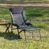 Camping Lounge Chair with Detachable Footrest, Portable Folding Reclining Camping Chair with W241106343