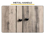 2-Door 2-Shelf MDF Washbasin Cabinet with Melamine Finish 23.55*11.69*23.62in Washed Grey 06015804