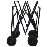 360&deg Rotating Rear Wheel Heavy-Duty Folding Wagon Multi-Use Garden Cart with All-Terrain Wheels, W321P297094