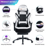 Seat Height Adjustable Swivel Racing Office Computer Ergonomic Video Game Chair W152166560