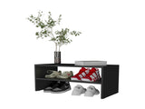 Black 2-Shelf Shoe Rack B062P230637