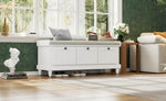 ZUN TREXM Classic Storage Bench with Cushioned Seat and Three Drawers for Entryway and Living Room N715P207812K