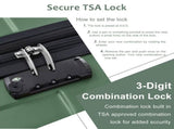Hardshell Luggage Sets 6 Piece Suitcase Set, Expandable Lightweight Suitcases with Dual Wheels, TSA N730P296628F