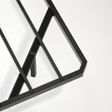 Oak King Floating Bed Frame with LED Lights, Wave Curve Wood Texture Bed with Heavy Duty Metal Slats W1820P333577