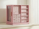 360&deg Rotating Jewelry Box Organizer with 5 Drawers, Vertical Earring Storage, 8.7 x 6.3 x 11 55130483