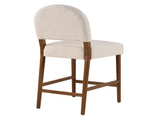 26'' Seat Height Fabric & Rubberwood Bar Stool, Beige Upholstery with Adjustable Floor Leveler, N780P394271B