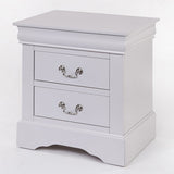 White 2-Drawer Nightstand B062P189242