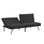 ZUN WOOD FRAME, STAINLESS LEG, FUTON, SOFA BED BLACK W2297P247597