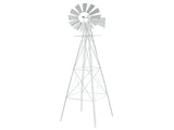 8FT Weather Resistant Yard Garden Windmill White 61519287